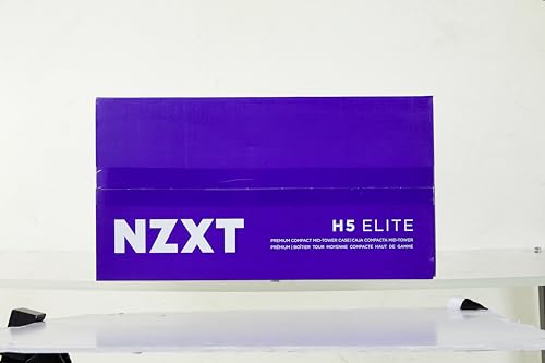 NZXT H5 Flow RGB - Compact ATX Mid-Tower PC Gaming Case - High Airflow - F360 RGB Core (CV) Included - 360mm Front & 240mm Top Radiator Support - Cable Management - Tempered Glass - White