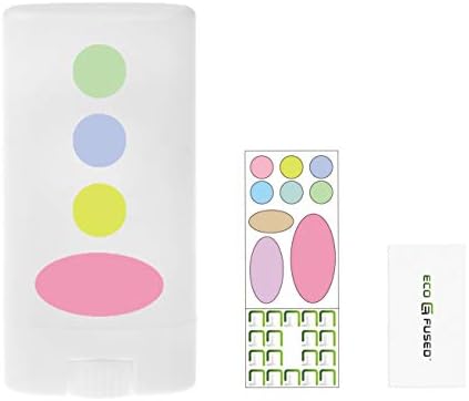 Deodorant Containers 10-Pack - White - 0.5 Oz (15 ml) - 60 Writable Stickers - Twist Mechanism - Refillable Cosmetic Containers for DIY Homemade Deodorant, Lip Balm, Soap, Lotion Sticks etc.