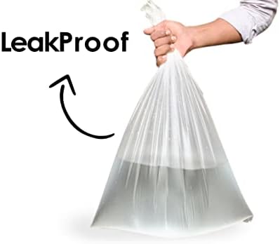 Haya Home 100L 40 Large Clear recycling bags Transparent Recycling Bin Bags, Rubbish Bags and Refuse Sacks 120 Gauge Bin Liners Heavy Duty Bin Bags Large Waste Bags From 100% Recycled Material