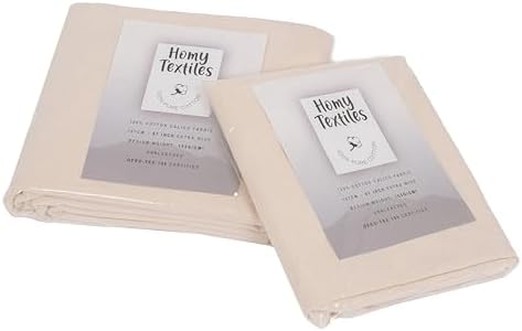 1 Metre - Calico Fabric by The Metre - 100% Cotton, Unbleached for Craft Works and Embroidery - Extra Wide 160 cm - Medium Weight 165 GSM - Premium Quality Material for DIY Projects and Sewing