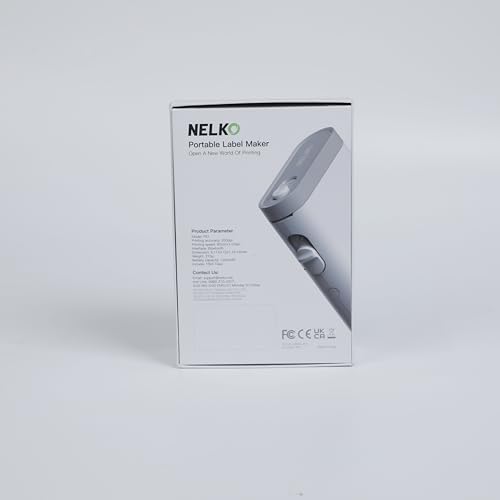 Nelko Label Maker Machine with Tape, P21 Portable Bluetooth Label Printer, Wireless Handheld Sticker Maker Mini Label Makers with Multiple Templates for Organizing Storage Barcode Office, White 1 pack