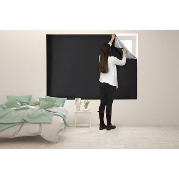 Easynight Blackout Blind, 100% Light Blocking Fabric, XXL, Fit Any Size/Shape Up To 300x145cm, Made to Measure Service Available, No Drill, Easy Use Temporary Permanent Anywhere