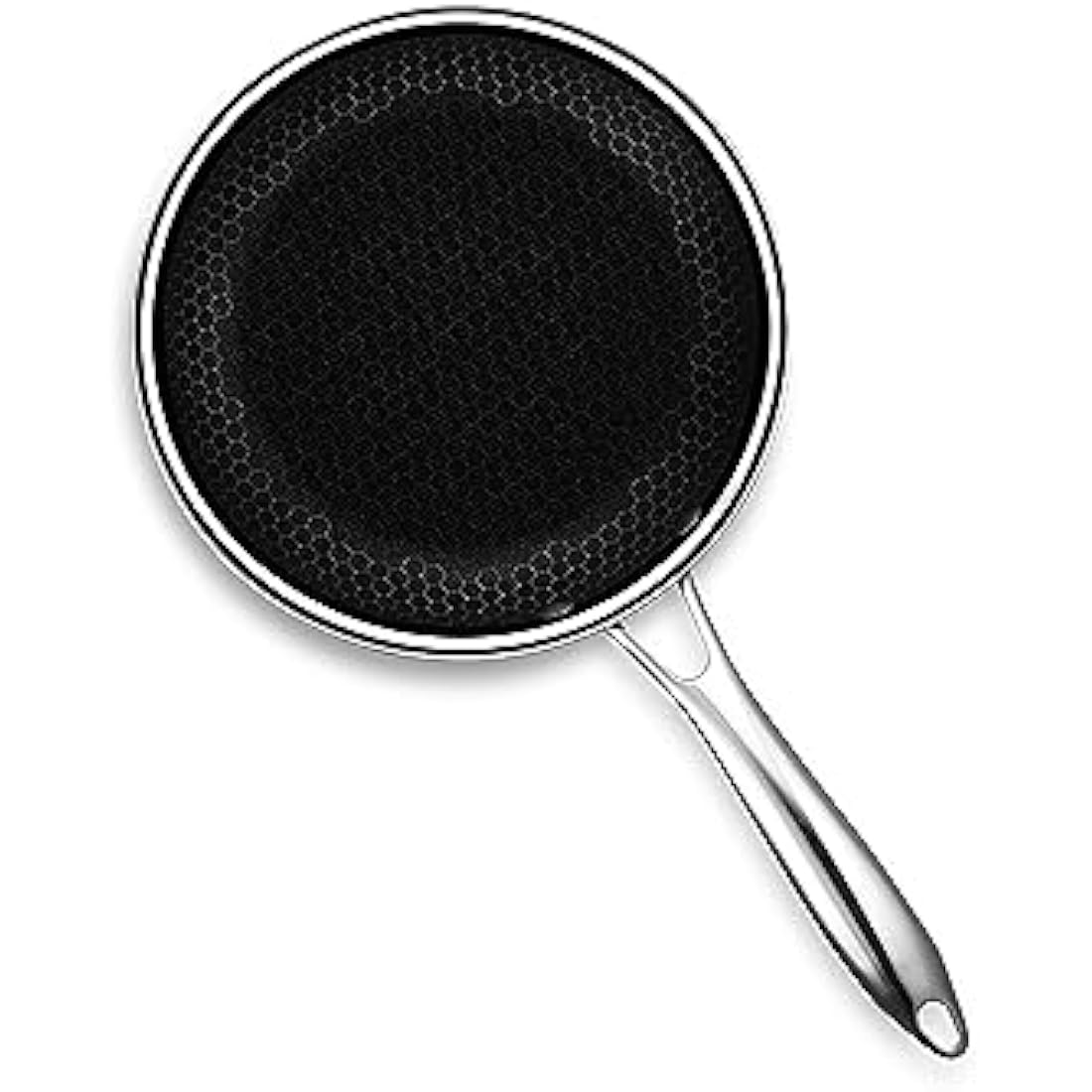 HexClad Hybrid Nonstick Frying Pan, 20 cm, Stay-Cook Handle, Oven Safe, Induction-Ready, Compatible with All Cooktops