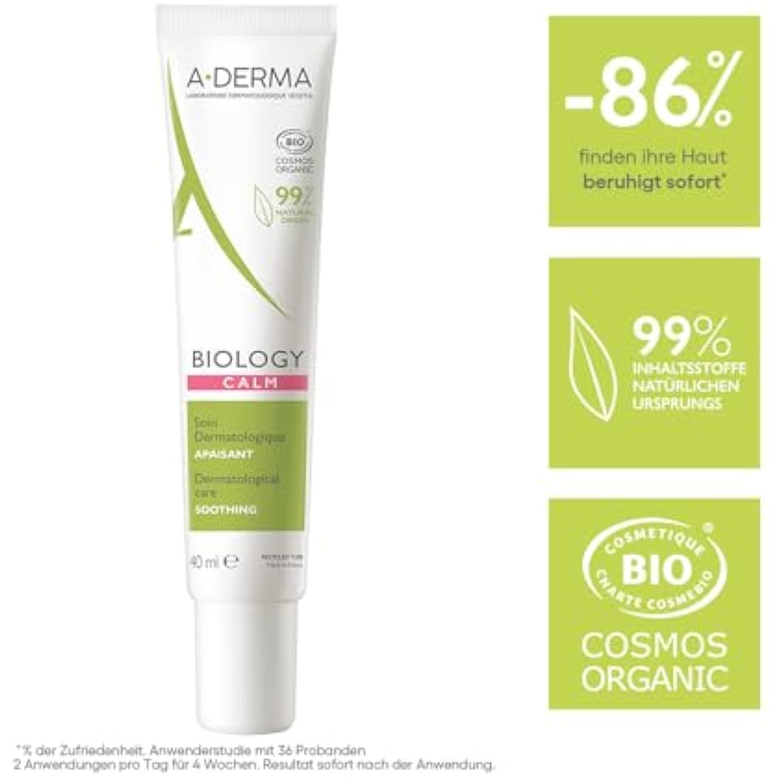 A-DERMA Biology Calm Dermatological Care Soothing Organic 40ml