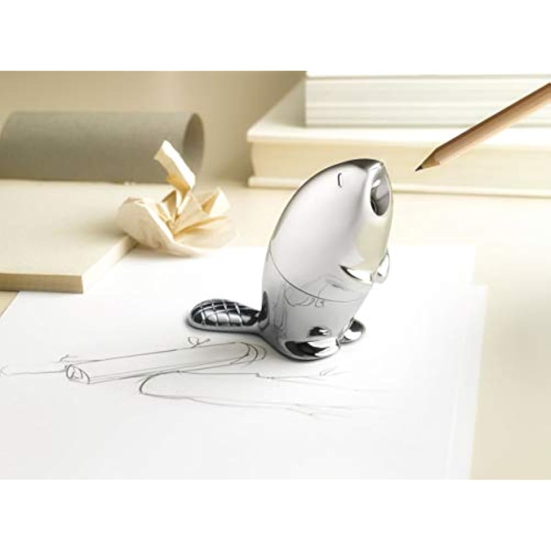 Alessi RT02 KASTOR PENCIL SHARPENER, Silver