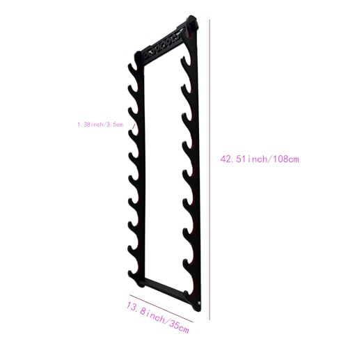 Dfdvye Sword Holder - 10 Tier Velvet Padded Katana Stand Samurai Rack Display