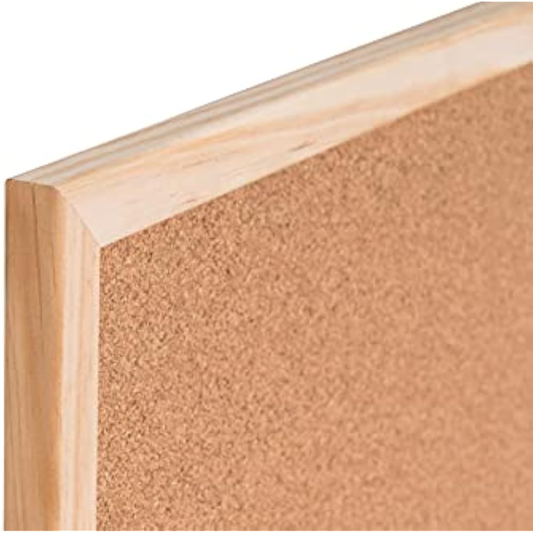 Bi-Office Basic Cork Board, Pine Wood Frame, 90 x 60 cm, brown