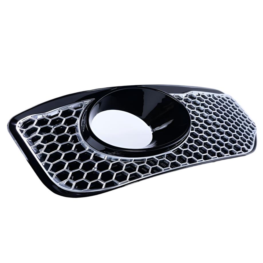 For VW T5.1 Transporter Honeycomb Bumper Grille + Fog Light Trims + Number Plate Trim Matte Chrome Sportline Painted and Ready to Fit