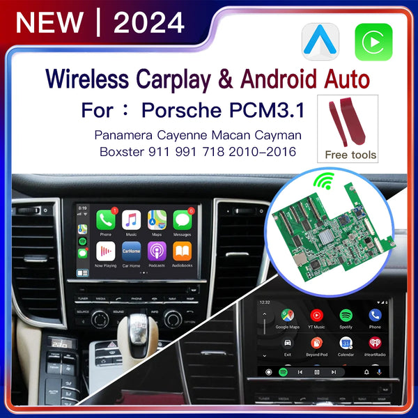 Wireless Carplay Android auto Module For Porsche PCM3.1 Panamera Cayenne Cayman Macan Boxster 911 991 718 AirPlay mirror link