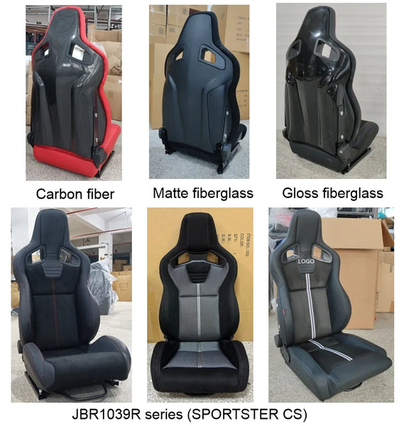 JIABEIR 1039R Low MOQ Recline Carbon Fiber Fiberglass With Slider Bucket Sport Racing Car Seat