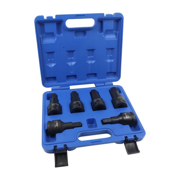 US PRO Tools 6pc 3/4" dr Impact Hex Allen Bit Socket Set Sockets 14 - 27mm 3770