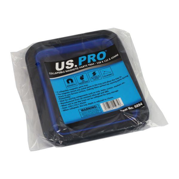 US PRO Tools Collapsible Magnetic Parts Tray - 158 x 132 x 45mm 6894