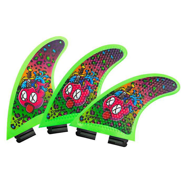 3D Fins - All Rounder Thruster - Soft - Heart Attack Leopard (FCS1 / FCS2 / Catch Surf / Futures)