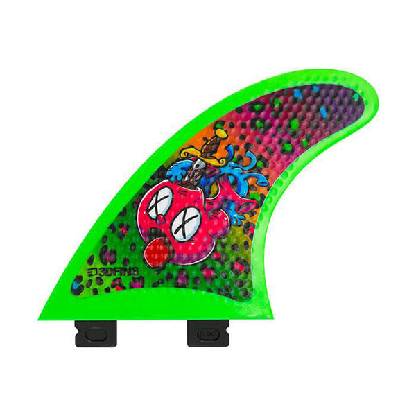 3D Fins - All Rounder Thruster - Soft - Heart Attack Leopard (FCS1 / FCS2 / Catch Surf / Futures)