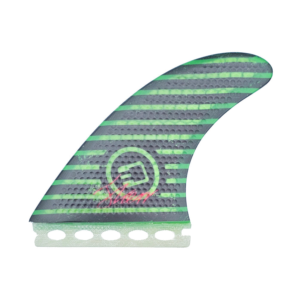 3D Fins - Josh Kerr Moonrakerr Thruster - Large - Black & Green Stripe (Futures)