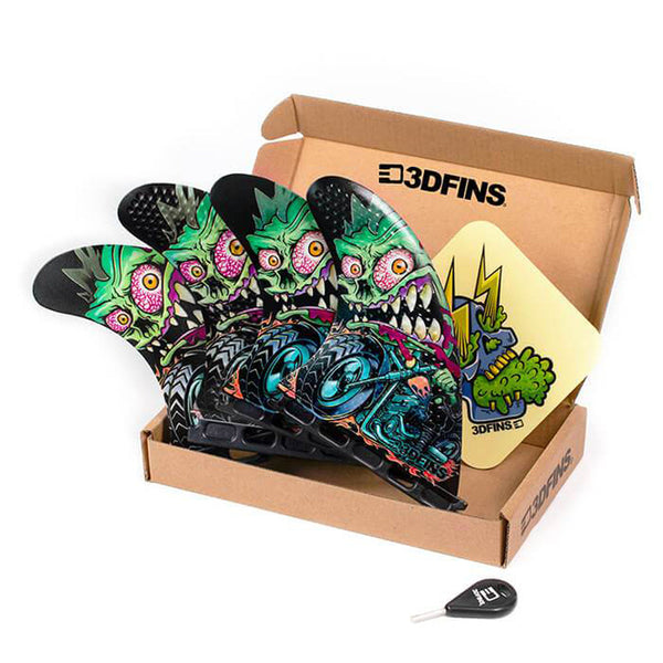 3D Fins - All Rounder Quad - Medium - Rider (FCS1/Futures)