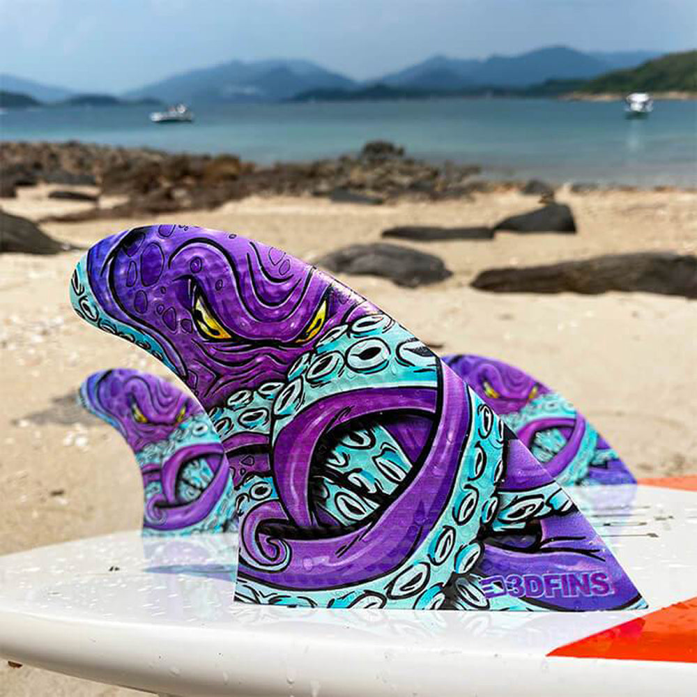 3D Fins - All Rounder Thruster - Medium - Kracken (FCS1/FCS2/Futures)