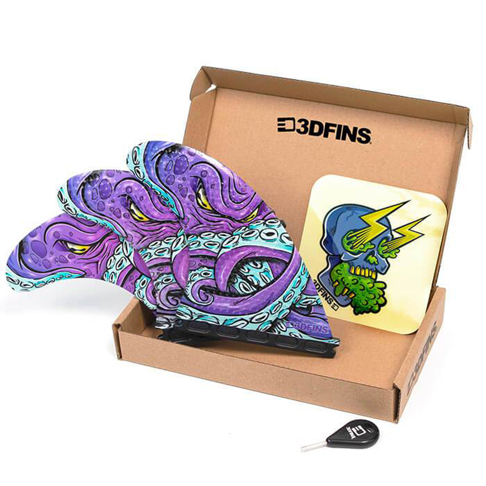 3D Fins - All Rounder Thruster - Medium - Kracken (FCS1/FCS2/Futures)