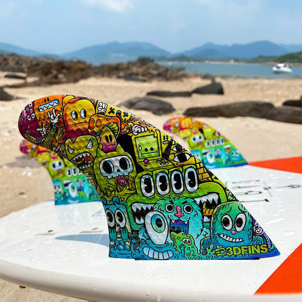 3D Fins - All Rounder Thruster - Medium - Monsters (FCS1/FCS2/Futures)