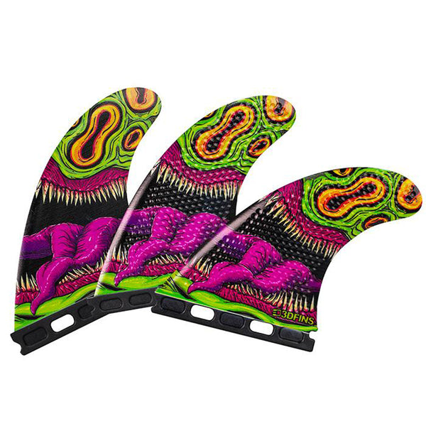 3D Fins - All Rounder Thruster - Medium - Mouthy (FCS1/FCS2/Futures)