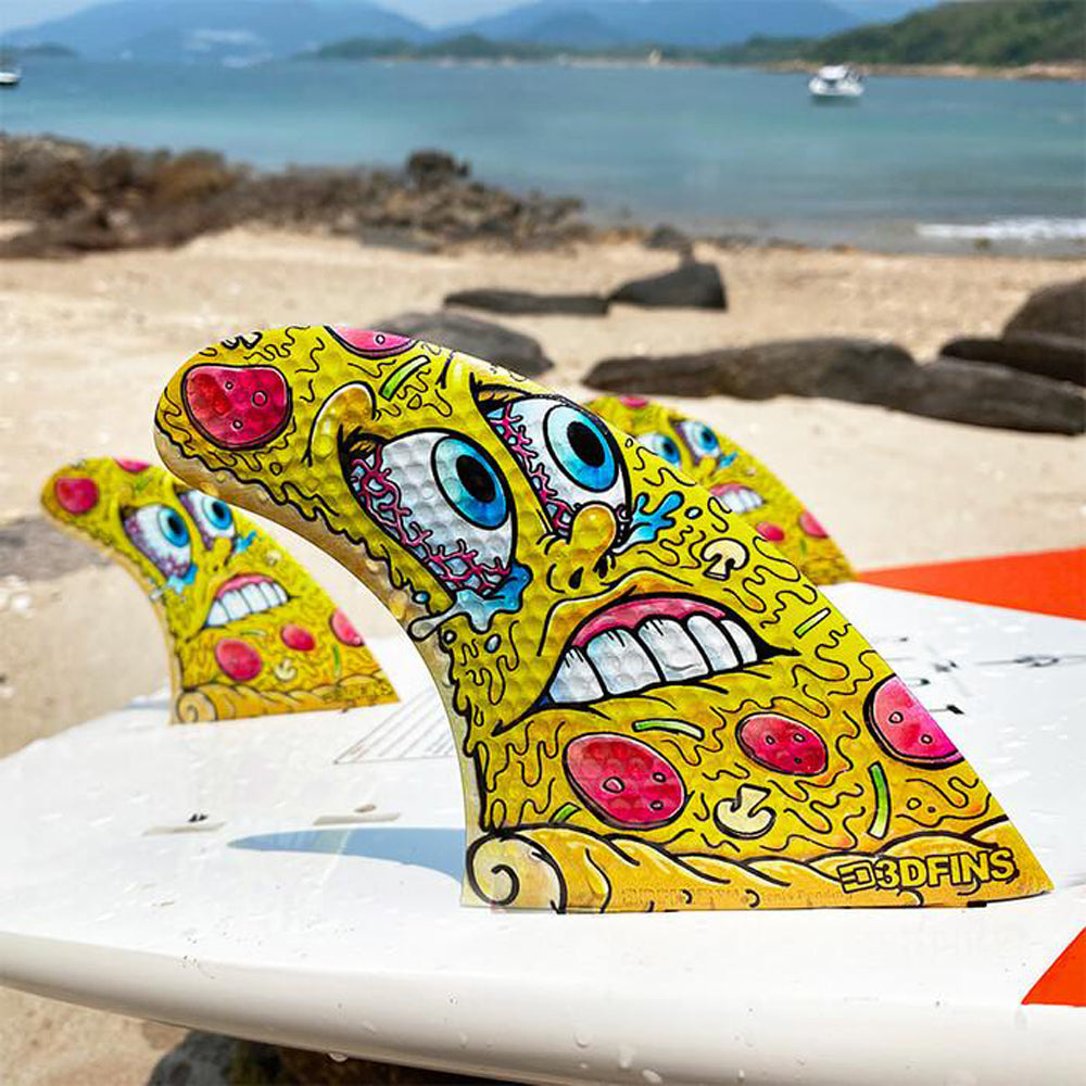 3D Fins - All Rounder Thruster - Medium - Pizza (FCS1/FCS2/Futures)