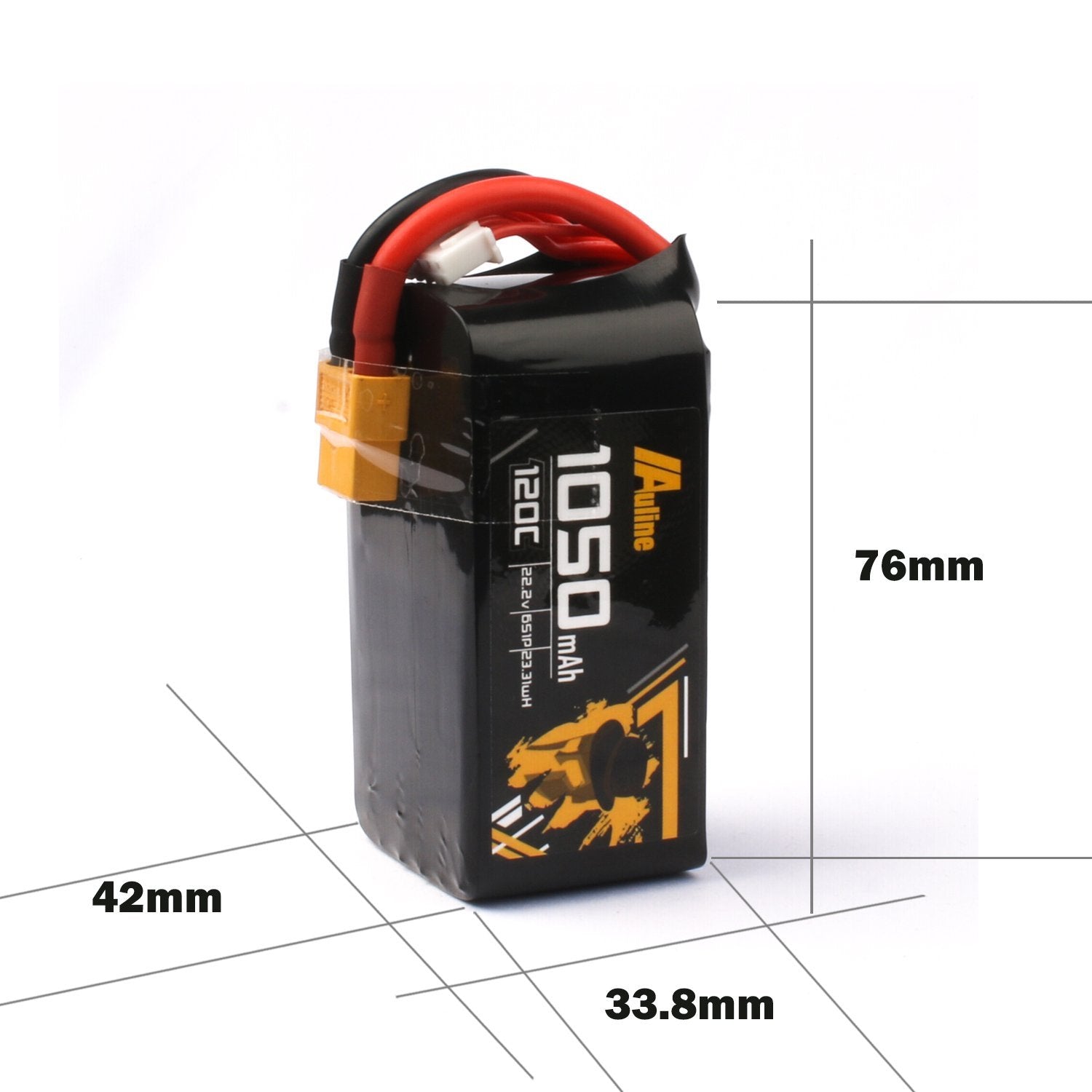 AuLine 1050mAh 6S 22.2V 120C XT60 Lipo Battery