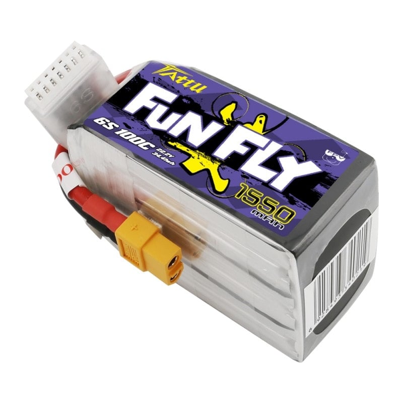 Tattu Funfly Series 1550mAh 22.2V 100C 6S1P Lipo Battery Pack with XT60 plug