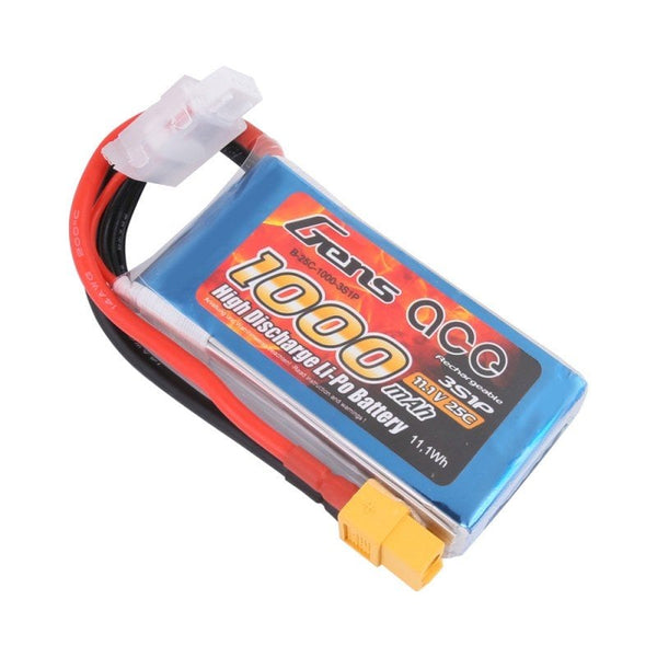 Gens ace 1000mAh 11.1V 25C 3S1P Lipo Battery Pack