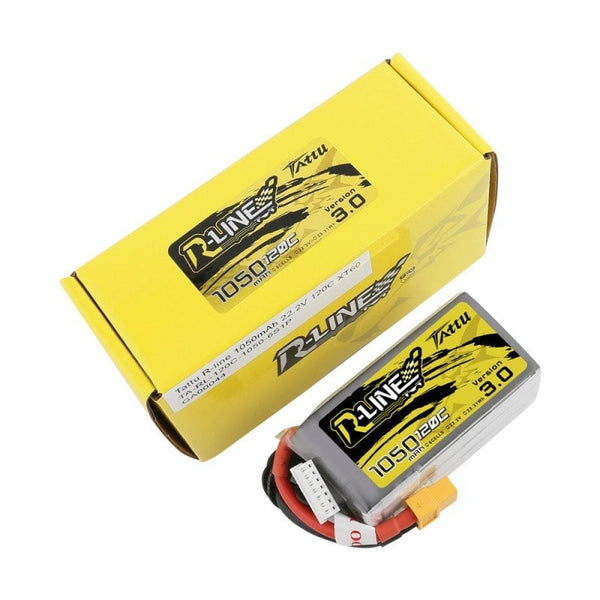 Tattu R-Line 3.0 1050mAh 120C 22.2V 6S1P Lipo Battery Pack