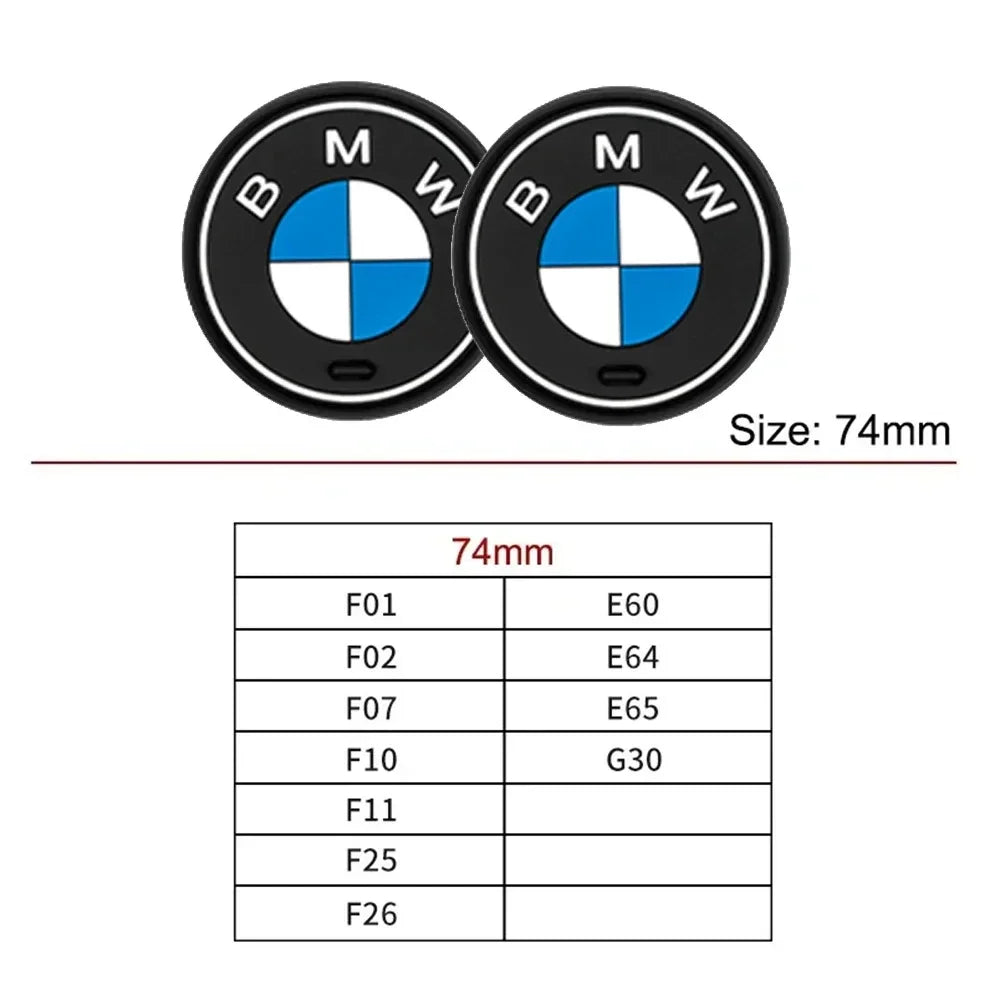 2PCS Car Cup Mat FOR BMW X1 X2 X3 X4 X5 X6 1 2 3 4 5 6 7 Sereis F30 F34 E90 G20 F20 F21 F22 F07 F10 F11 E60 G30 F48 F15 G06 E83