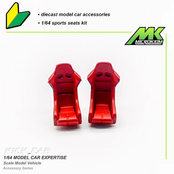 1/64 Sports Seats for 1:64 Model Car Modified Parts Detail-up Kit  for Diecast Cars Vehicles Toy Hobby for Hotwheels Tomica