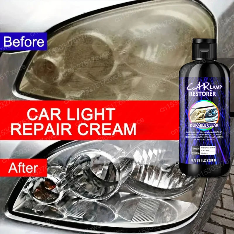 Car Headlight Restoration Polishing Headlamp Scratch Remover Repair Cleaning Paste Remove Oxidation Headlight Polish Liquid