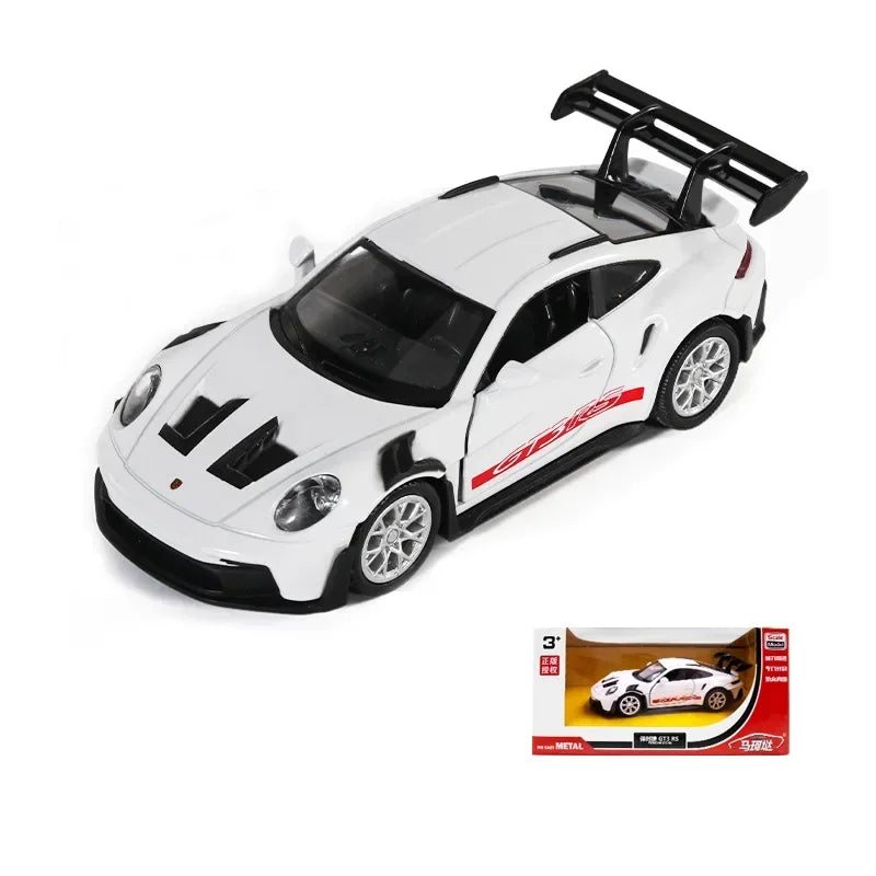 1:36 Porsche 911 GT3 RS Alloy Mini Car Model Racing Diecasts Metal Toy Sports Simulation Collection Pull Back Childrens Gifts