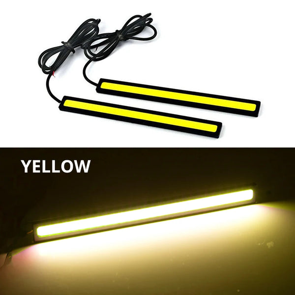 Ultra Thin Bright LED Car COB Daytime Running Lights SuperBright Low Cosumption Auto DRL Fog Driving Lamp 12V DRL Lamp Universal