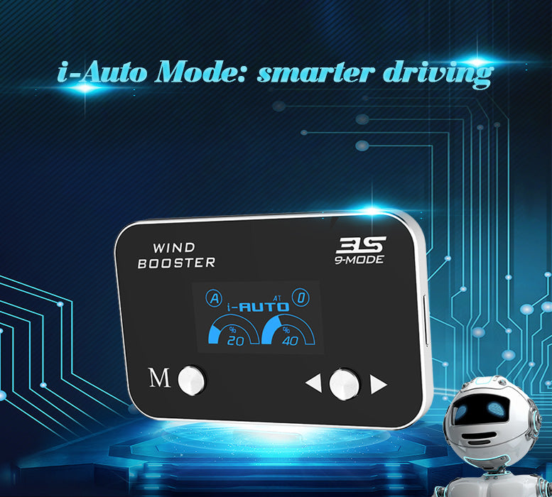 WINDBOOSTER 3S OBD Acceleration Performance Throttle Controller & Pedal Remap - Utilising Chip Tuning / Electronic Engine Tuning - Econ / Sport / Sport+ / Race Modes - OLED Display