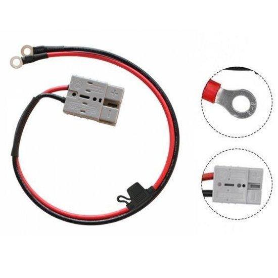 0.5m 4.0mm cable with 50A battery plug for folding solar kits | 4Boats
