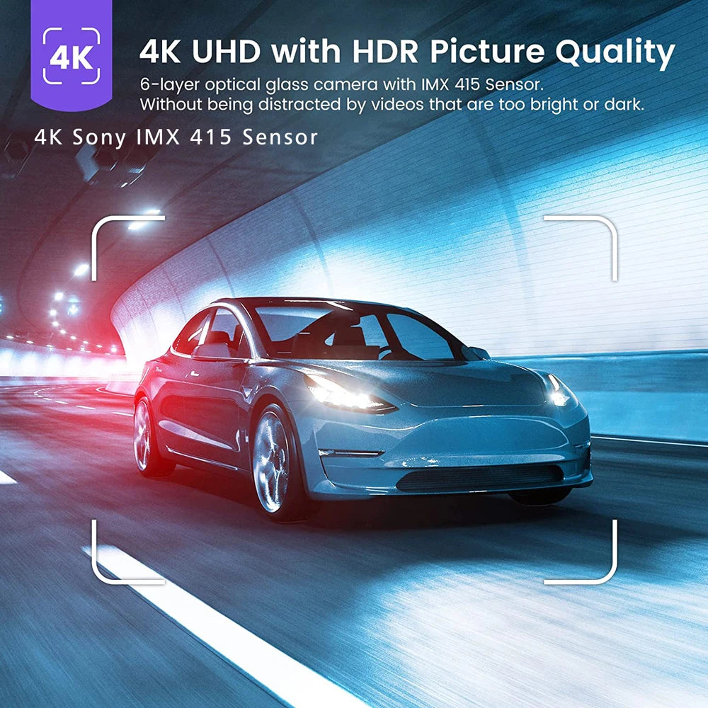 Dash Cam 11.26" 4K 2160P GPS WIFI Car Dvr Mirror Dual Lens Dashcam IPS Screen Car Camera Drive Recorder Stream RearView Mirror