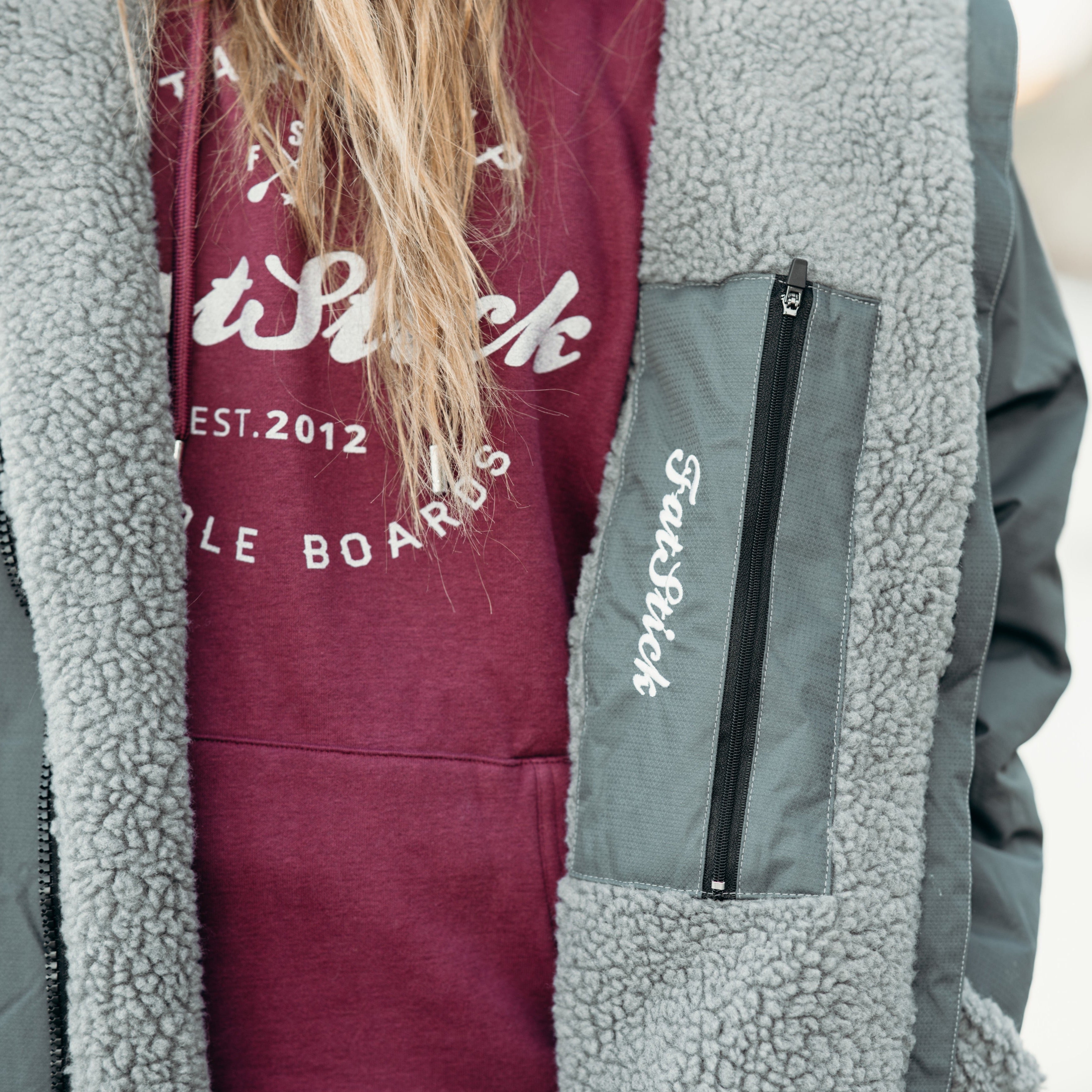 FREE BEANIE | Recycled Fleece Changing Robe “FatWrap” | Waterproof |Beach | Swimming | Surfing | Coat