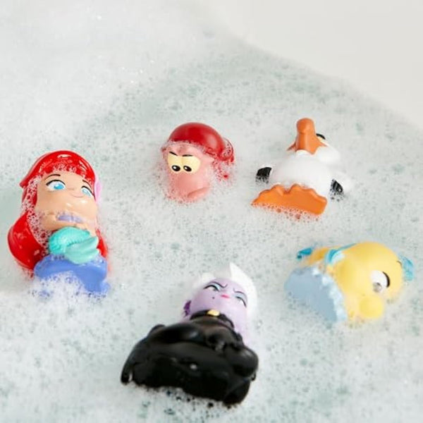 Disney Store Official Bath Toy Set for Kids, The Little Mermaid, 5 Pc., Playset Includes Bucket with Straining Lid and Five Figures, Suitable for Ages 6 Months+
