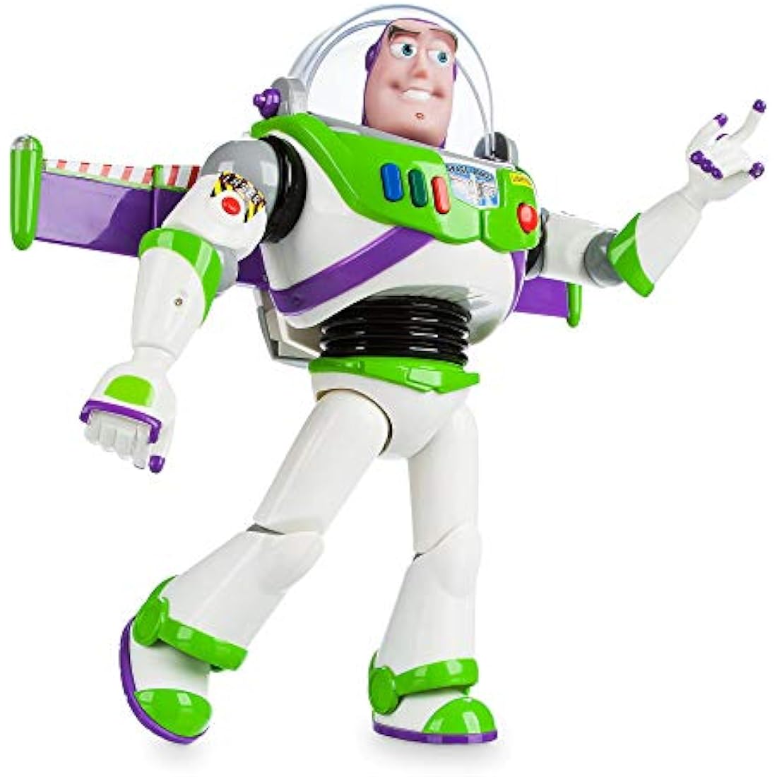 Disney Store Official Buzz Lightyear Interactive Talking Action Figure, Toy Story Astronaut Space Ranger, 30cm/11”, Features 10+ English Phrases, Interacts with Other Figures and Toys, Lights, Ages 3+