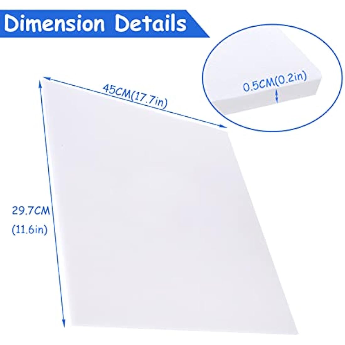 ASelected 10 Pack A3 (420 x 297mm) Foam Board, 5mm Thick Polystyrene Foam Sheet for Model Making, Mounting Photos, Presentations, Arts and Crafts Projects (White)