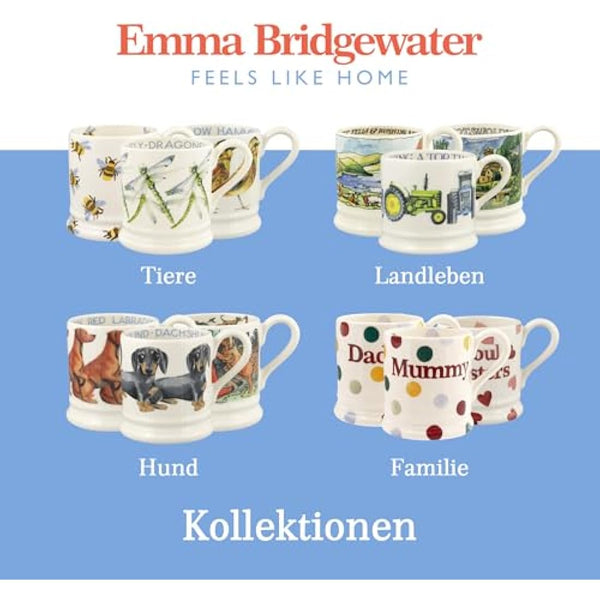 Emma Bridgewater Large Mug 1/2 Pint, Ceramic Coffee Cup Large -Cappuccino, Latte, Coffee, Tea Cup - Beautiful Mugs, Birthday Gift - Coffee Mug Bumblebee