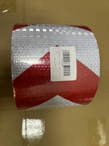 XFXIA Reflective Tape - Yellow & Black, 10cm x 20m, Waterproof, Self-Adhesive Warning Tape for Vehicles, Cars, Trailers, Outdoors