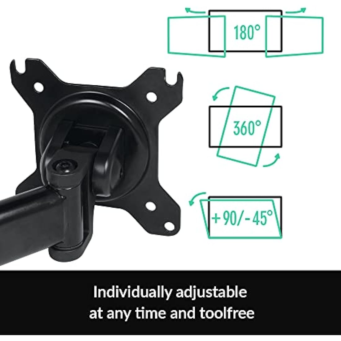 ARCTIC Z1 (Gen 3) - Desk Mount Single Monitor Arm, Monitor stand for up to 34"/38'' Ultrawide, up to 15 kg (33 lbs), Easy Monitor Mount Adjustment - Matt black