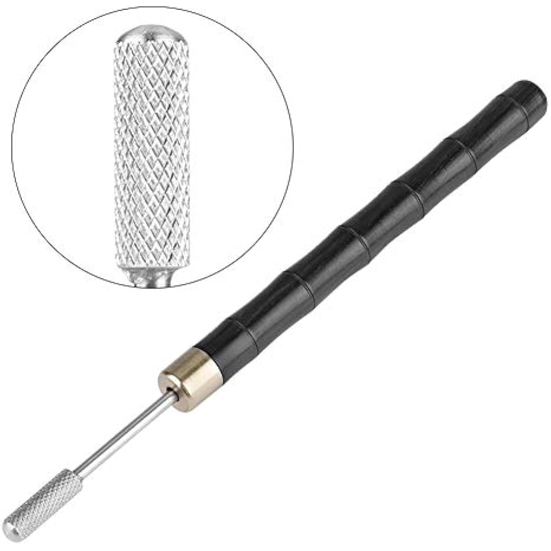 Hilitand Leather Edge Dye Pen Sandalwood Handle Stainless Steel Top Edge Dye Roller Oil Pen DIY Leather Top Edge Paint Roller Craft Oil Pen Applicator Leather Craft Tool