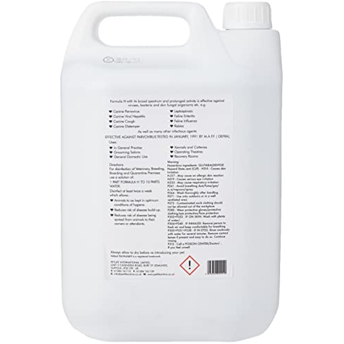 Formula H Petlife Concentrated Disinfectant, 5 Litre
