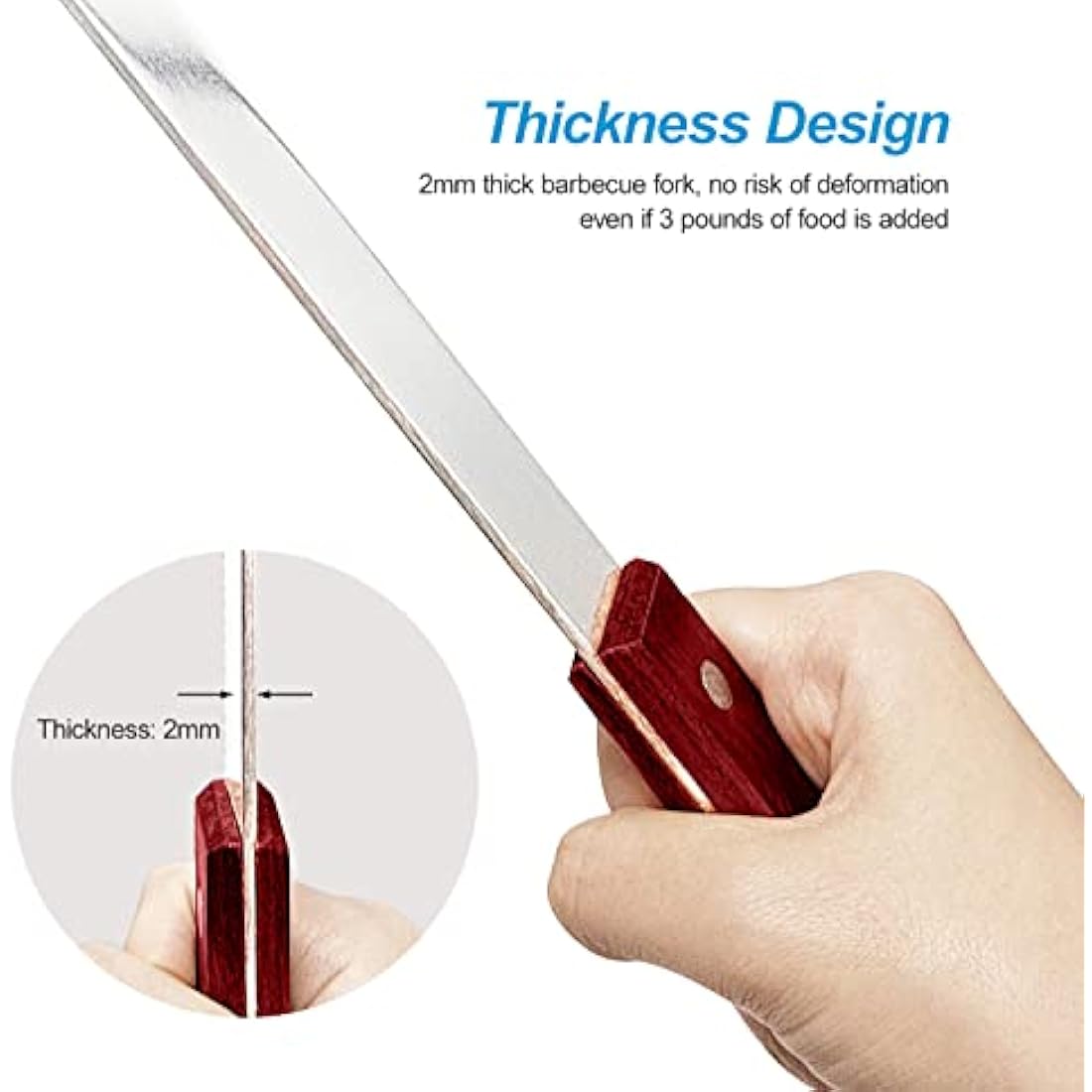 8Pcs Stainless Steel Flat Kebab Skewers, 24 inch Turkish Adana Skewers for BBQ Grill Accessories