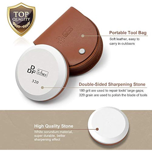 DDF IohEF Axe/Hatchet Sharpening Stone 180/320 Grit, Professional Garden Tool/Lawnmower Blade Sharpener, Axe Sharpener with Portable Bag, for Garden Tools, Chisels, Axes, Secateurs, Pruner etc