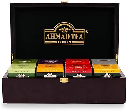 Ahmad Tea Tea Keeper Tea Selection 80 Teabag Box with 8 Black, Fruit-Flavoured & Green Teas, 160 g