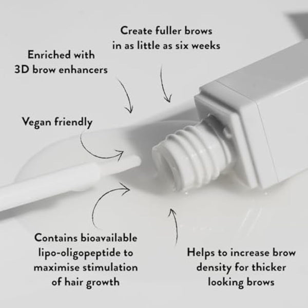 HD BROWS Brow Maximiser, Eyebrow Growth Serum, Helps to Create Fuller Brows, Brush Applicator Makes it Easy to Use, Also Safe for Lashes